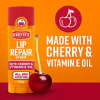 O'Keeffe's Lip Repair Lip Balm with Cherry & Vitamin E Oil - Stick (3 Pack) - Moisturizer for Extremely Cracked, Dry Lips