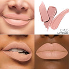 Apricot Lipstick Matte for Women, Nude Long Lasting Lipstick Smudgeproof Liquid Lipsticks, Cruelty Free Lip Makeup (DM25 Latte Nude)