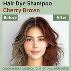 Cherry Brown Hair Dye Shampoo 3 in 1 for Gray Hair, Long-lasting & Natural Brown Hair Shampoo, Hair Color Shampoo for Men Women, 16.9 Fl Oz (Cherry Brown)