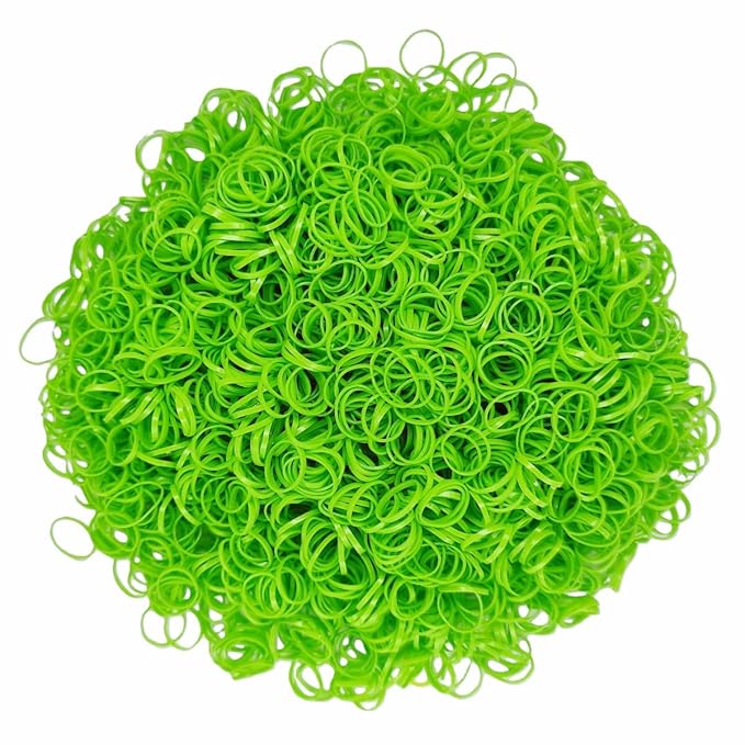 3200 Pcs Elastic Rubber Bands Small Hair Ties Hair Rubber Mini Hair Bands Hair Elastics Tiny Soft Holder Ponytails for Girls (Olive Green)
