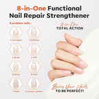 modelones Nail Strengthener Clear Nail Polish strengthener and growth Nail Repair for Damaged Nails Hardener Extra Strong and Growth Natural Nail Care Gifts for Women Concealer Polsih 15ml