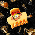 Kitsch BT21 Recycled Plastic Puffy Medium Hair Clips for Women, Medium Claw Clip for Thin & Thick Hair | Ideal Gifts for Women - CHIMMY, 1pc