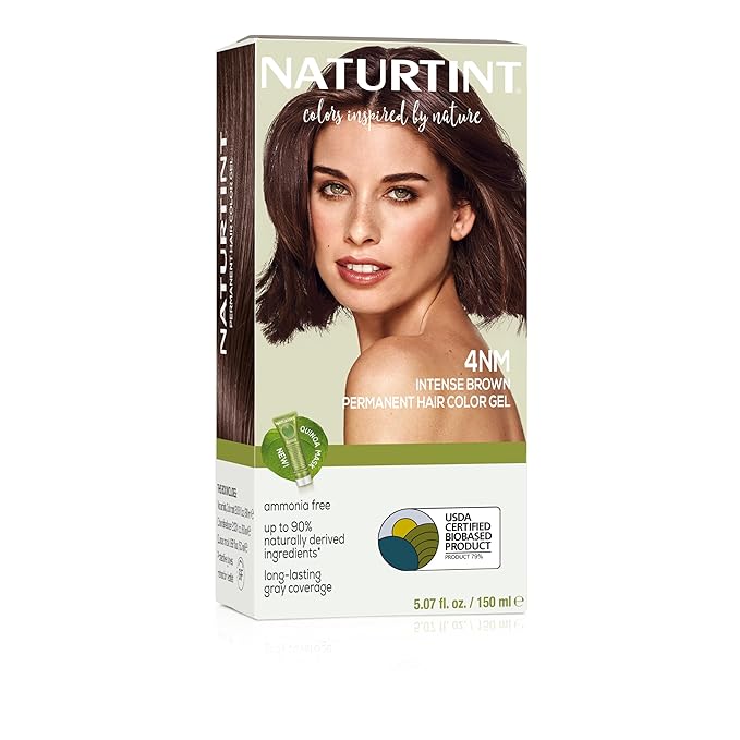 Naturtint 4NM Intense Brown Permanent Hair Color (Pack of 1), Ammonia Free, Vegan, Cruelty Free, up to 100% Gray Coverage, Long Lasting Results (Packaging may vary)