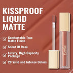 Oulac Matte Liquid Red Lipstick for Women, Orange-Brown Tones Red Lip Gloss Long Lasting, Highly Pigmern Lip Color with Vitamin E & Rose Oil, Waterproof, Vegan & Cruelty-Free M04