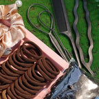 YANRONG 1159PCS Hair Accessories for Woman Set Seamless Ponytail Holders Variety Hair Scrunchies Hair Bands Scrunchy Hair Ties For Thick and Curly (1159PCS (brown))