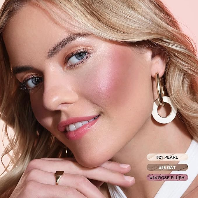 FOCALLURE 3 Pcs Cream Contour Sticks,Shades with Highlighter & Bronzer & Blush,Non-greasy Long-wear Face Contouring Pen,Easy to Sculpt the Face and Create a Lightweight Finishing Makeup,LIGHT-SKIN