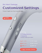 VENTRIS 1400W High-Speed Ionic Hair Dryer, Fast-Drying Lightweight Low-Noise Blow Dryer with Magnetic Diffuser & Concentrator, Cold Shot Button, BlitzFlow Series, Lucid White