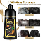 Instant Black Hair Dye Shampoo 3- in-1, 100 Percent Gray Coverage, Magic in 15 Minutes for All Types, Natural Women & Men, Color Depositing Conditioner, Easy to Use