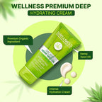 Wellness Premium Products Intensive Hydrating Cream | Hemp-Infused Hair Styler & Moisturizer for All Hair Types | Tames Frizz, Adds Shine & Strength | Vegan & Paraben-Free, 180ml
