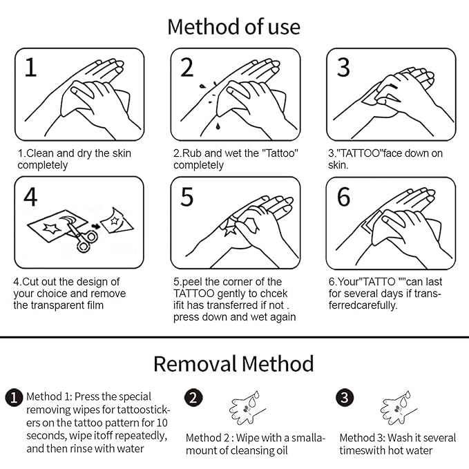 Day of the Dead Luminous Halloween Temporary Tattoo, 125PCS Waterproof Fake Face Tattoos, Body Stickers Decorations Glow in the Dark, Makeup Party Favors Supplies Decor