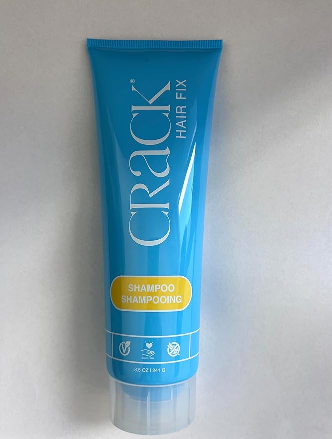 Crack HAIR FIX Shampoo with Twist Bottle | Moisturizing & Strengthening Sulfate-Free Formula | Protects Against Dryness, Reduces Breakage & Restores Shine | 8.5 Oz / 241 G