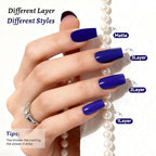 18ml Blue Nail Polish Large Volume Quick Dry Dark Blue Nail Polish, Long Lasting Shine, Fingernail Toenail Nail Art DIY Home Travel Nail Art Gift