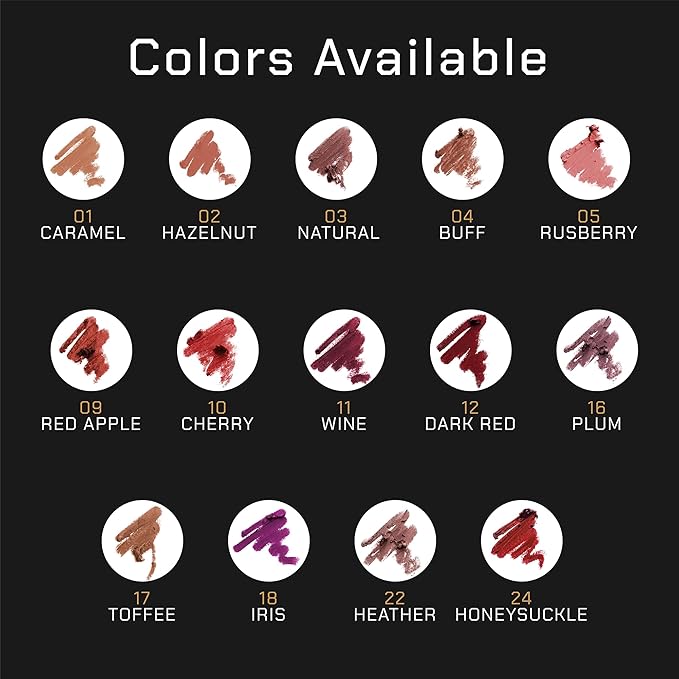 Radiant Professional Waterproof Lip Liner Pencil - Long Lasting Lip Liner for Defined Lips - Soft & Creamy Lipliner with Vitamin E - 1.20 g, (01 CARAMEL)