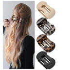 Flat Hair Clips for Women,French Lay Flat Claw Clips,Matte Strong Hold Side Hair Clip Thick & Thin Hair No-Slip Duck Billed Jaw Claw Clip 4 Pcs