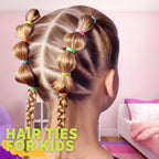 YGDZ Toddler Hair Accessories: 312 Elastic Hair Ties in 24 Colors, Small 3cm No Crease Ponytail Holders for Girls
