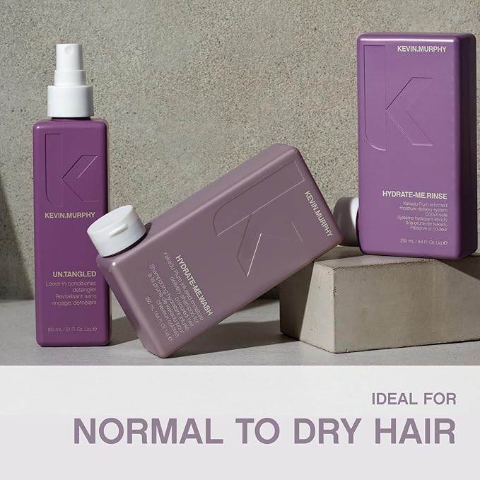 KEVIN.MURPHY HYDRATE-ME.WASH - Hydrating Shampoo for Natural & Coloured Hair - For Dull, Parched & Dry Hair - Deep Nourish Shampoos - 250 ml / 8.4 fl oz