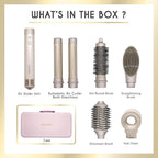 ELLA BELLA® 6 in 1 Professional Hot Air Styler • Powerful Hair Dryer & Straightener Set • Styling Without Heat Damage • Fast Drying Curling Volumizing Straightening • Includes Protective Travel Case