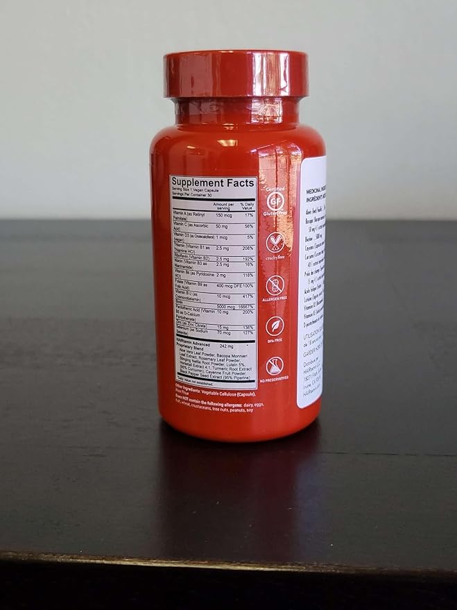 HAIRtamin Advanced Formula Hair Growth Supplement for Women & Men, Supports Stronger, Longer, Visibly Thicker Hair, With 5000 mcg Biotin, Vitamins & Antioxidants, 100% Vegan – 3 Month Supply