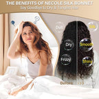 Silk Bonnet for Women 100% Mulberry Silk Sleep Cap 22 Momme Double Layer Hair Wrap for Curly Short Long Hair