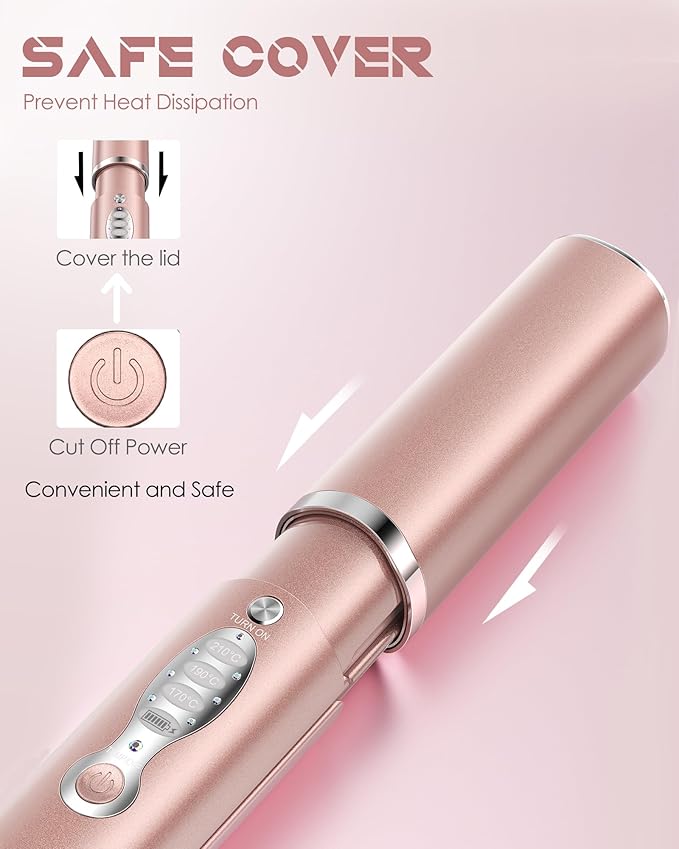 Portable Titanium Cordless Hair Straightener, Heats Up in Seconds & Lasts Up to 50 Minutes & USB C Rechargeable, Dual Voltage Wireless Mini Travel Flat Iron for Edges Bangs - Not for Thick Hair Type