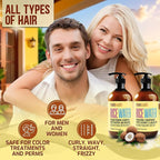 Rice Water Shampoo and Conditioner Set - Sulfate Free Formula for Fine Hair Women and Men - Volumizing and Thickening Formula for Thinning Strands - 16 Fl Oz (Set of 2)