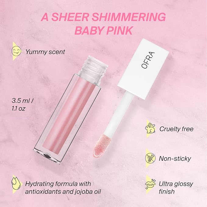 Lip Gloss - Golden Rose | Non Sticky, Ultra-Glossy Lip Gloss | Long Lasting Formula for a Smooth, Hydrated Finish | 3.5ml/1.1oz