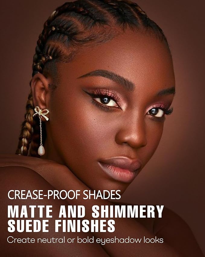 Brown Eyeshadow Palette Matte 8Color, Neutral Naked Nude Eye Shadow for Latte Makeup, Warm Brown Shimmery Eye Looks, Long Lasting & Pigmented (Naked)