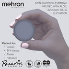Mehron Makeup Paradise Makeup AQ Refill Size | Stage & Screen, Face & Body Painting, Beauty, Cosplay, Halloween | Water Activated Face Paint, Body Paint .25 oz (7 ml) (STORM CLOUD)