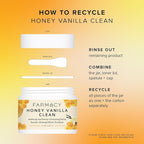 Farmacy Makeup Remover Cleansing Balm - Honey Vanilla Waterproof Makeup Remover & Oil Based Cleanser - Gentle Exfoliating Double Cleanser - Melts From Balm to Milky Lather (100ml)