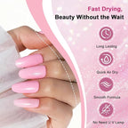 16.5ml Light Pink Glitter Nail Polish Large Volume Quick Dry Nail Polish, Long Lasting Shine, Fingernail Toenail Nail Art DIY Home Travel Nail Art Gift
