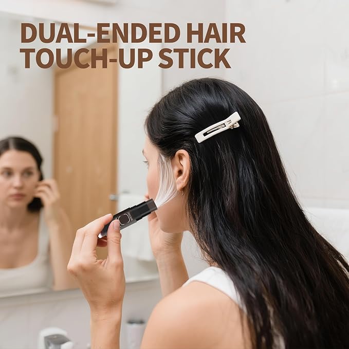 Gowwim Root Touch up Powder, Instantly Gray Hair Cover up Hairline Powder for Women & Men Waterproof and Sweatproof Root Cover Up Long-Lasting for Thinning & Loss Hair (Dark Brown4, 7.5g)