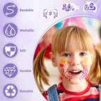 55PCS Face Paint Stencils Kit Includes 33 Reusable Facial Painting Stencils, 6 Sheets Tattoo Templates Stickers, 10 Brushes, 2 Pack Adhesive Gems, 4 Sponge for Halloween Festival Party Makeup