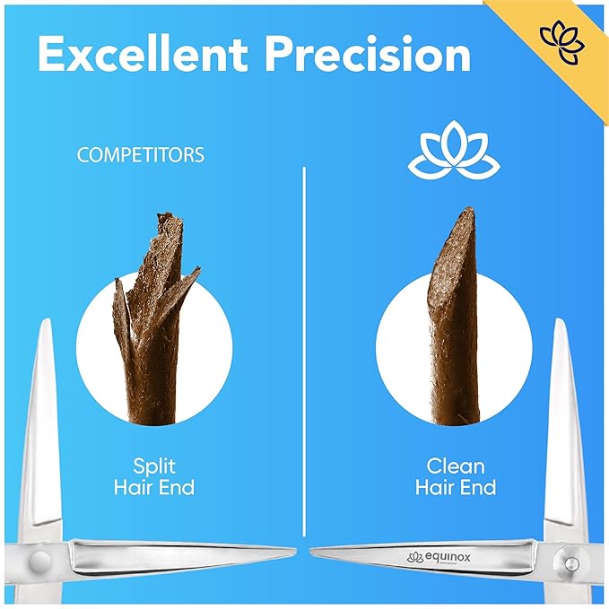 Equinox Barber & Salon Styling Series, Barber Hair Cutting Scissors/Shears, 6.0" Overall Length