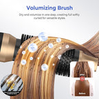 Hair Dryer Brush 5 in 1, Blow Dryer Brush Set with Air Curler Wrap Hair Styler, Negative Ionic Blow Dry Brush, Detachable Hair Tool for Curling, Volumizer,Straightener,Drying