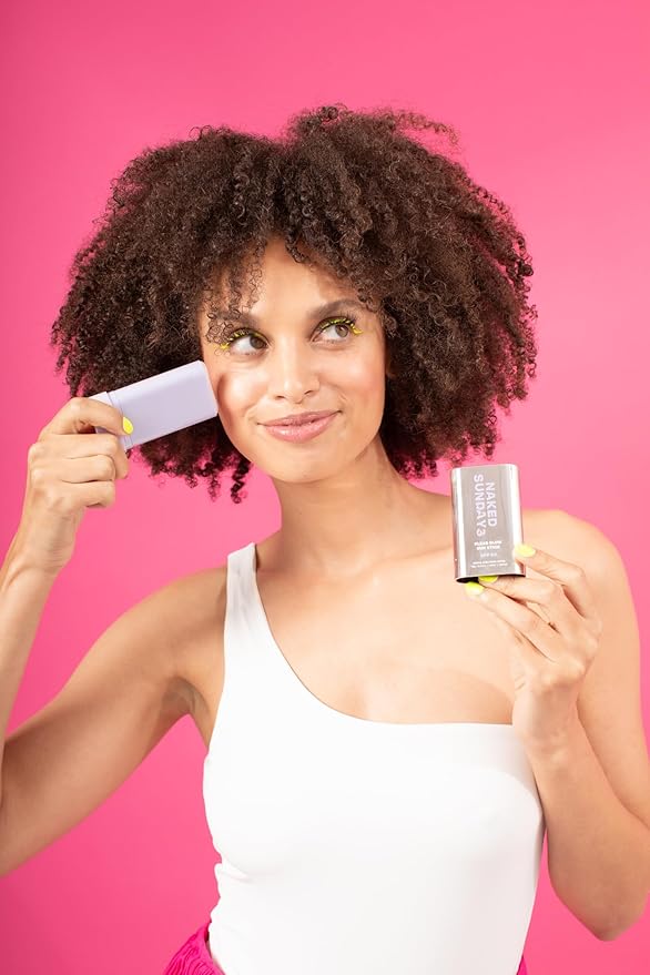 Naked Sundays SPF 50 Clear Glow Sun Stick – Invisible, Unscented Face & Body Sunscreen for All Skin Types | Broad Spectrum, Quick & Easy Application, Travel-Friendly, 19g