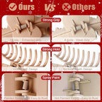 TOCESS 8 Pack Neutral Big Hair Claw Clips for Women Large Claw Clip for Thin Thick Curly Hair 90's Strong Hold 4.33 Inch Nonslip Matte Hair Clips