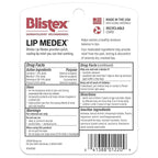 Blistex Lip Medex, 0.25 Ounce, 3 Count, Medicated Relief with Immediate Cooling, Soothes & Protects, Advanced Hydration, Restores Healthy Moisture Balance to Lips, Stocking Stuffer for Women & Men