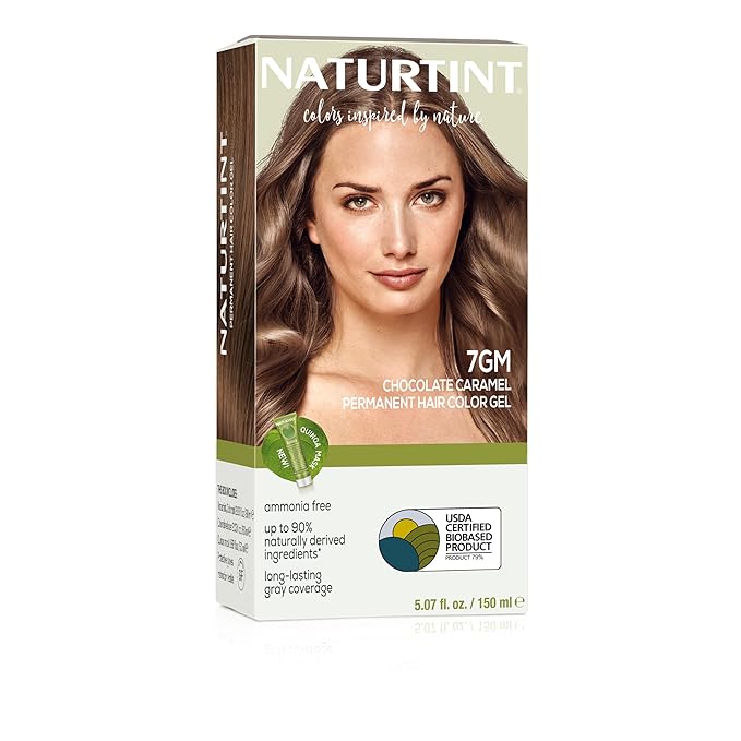 Naturtint 7GM Chocolate Caramel Permanent Hair Color (Pack of 1), Ammonia Free, Vegan, Cruelty Free, up to 100% Gray Coverage, Long Lasting Results (Packaging may vary)
