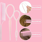 Hair Accessories for Girl, 1543 Pcs Elastic Hair Rubber Bands Set 20 Colors Elastic Hair Ties with Organizer Box Cotton Baby Hair Ties, Hair Tail Tools, Rat Tail Comb, Butterfly Hair Clips