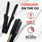 YA-MAN SPA Styler® Cordless Volume + Smooth - Cordless Styling, Reimagined. Hybrid Hot Brush + Flat Iron