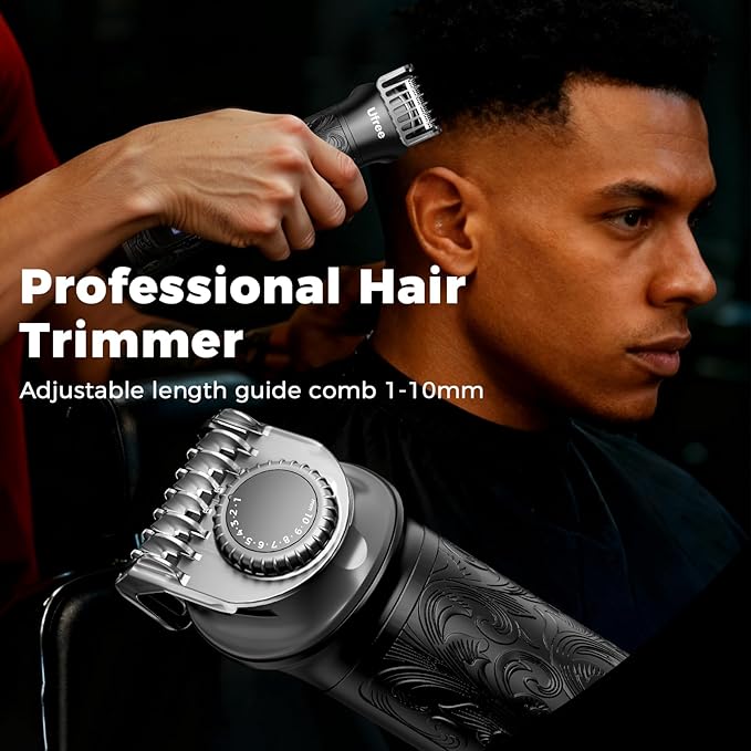 Ufree Beard Trimmer for Men, Foil Shaver Electric Razor, Shavers for Body Face Nose Ear, Cordless Hair Trimmer, Professional Hair Clippers, Mustache Grooming Kit Birthday Gifts for Men