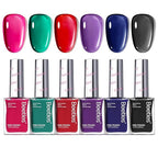 Beetles Christmas Nail Polish Set, 6 Colors Quick Dry Jelly Nail Polish Kit, Winter & Fall Sheer Jelly Syrup Nails Enchanted Night Gifts for Women Salon DIY Manicure Kit