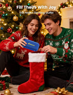 Bluetooth Speaker White Elephant Gifts: Christmas Stocking Stuffers for Men Adults Teens, 30H Playtime, Portable Wireless Speakers, Powerful Bass, Lightshow, Birthday Beach Vacation Essentials, Blue