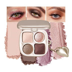 Eyeshadow Palette Multi-Finish , Matte Shimmer Metallic Eye Brightening Palette with Silky Smooth Powder, Fine Shimmer Duochrome Sparkle, Long-Lasting Blendable Shadows for Aegyo-Sal Highlight-5#