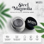 Mommy Makeup Waterproof Stay Put Gel Eyeliner Pot with Micropigments - Smudge-Proof, Long Lasting, Highly Pigmented Cream Eye Liner, 0.14 oz (Steel Magnolia)