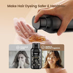 Limer Hair Dye Shampoo, Coffee Color 6-in-1 Natural Herbal Hair Color Shampoo, Semi-Permanent Gray Coverage with Pleasant Scent, Ammonia-Free Formula for Women & Men (460ml/15.55fl oz)