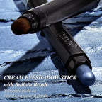 Blue Eyeshadow Stick Makeup 6PCS Set, Dark Blue Brown Metallic Shimmer Matte Cream Eye Shadow Eyeliner Brightener Pencil Crayon - JEANS BLUE