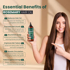 Natural Riches 100% Pure Premium Rosemary Oil For Hair Growth Infused With Biotin & Vitamin E Jojoba & Castor Oil Hair Strengthening Treatment | Nourishing & Volumizing | Non GMO Verified 8 Fl oz.