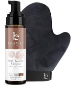 Self Tanner Tanning Mousse Kit - USA Made with Natural & Organic Ingredients, Self Tanner Mousse and Mitt, Tan Kit, Fake Tan Tanning Foam, Ultra Dark, Sunless Tanners Best Sellers