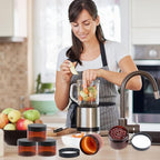 30 Pack 4 oz Amber Plastic Jars with Lids Empty Refillable Cosmetic Container for Beauty Essential Products Body Butter Creams Gel and Lotion